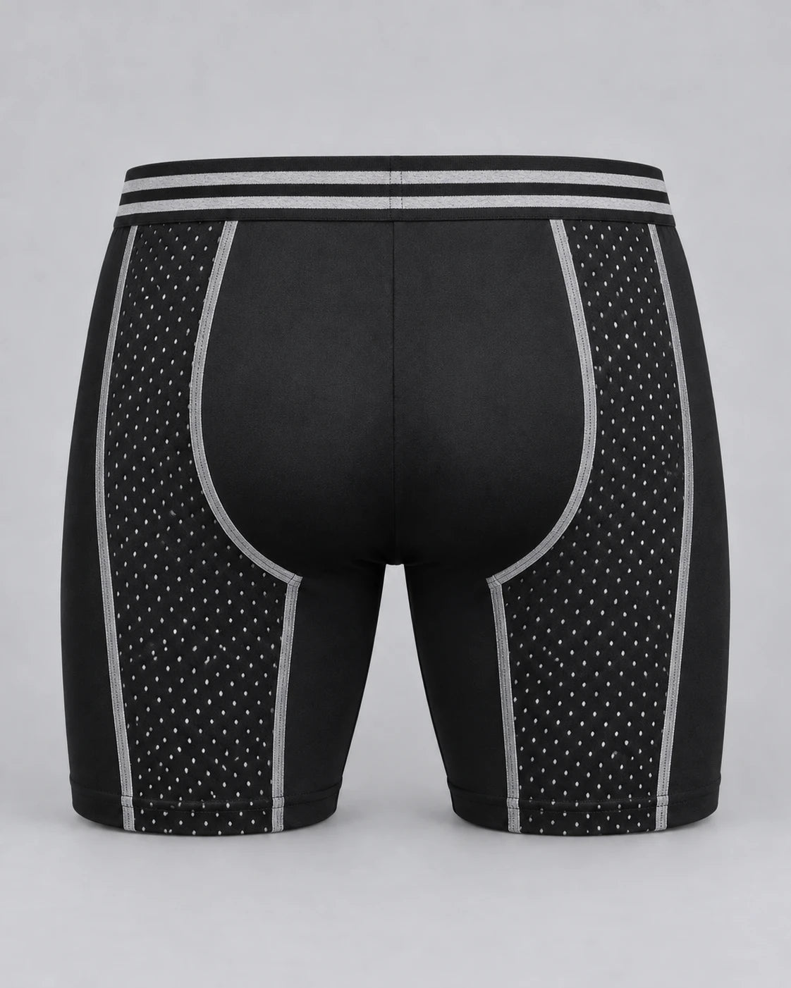 Ashby Boxer leak-proof boxer briefs in black, back view