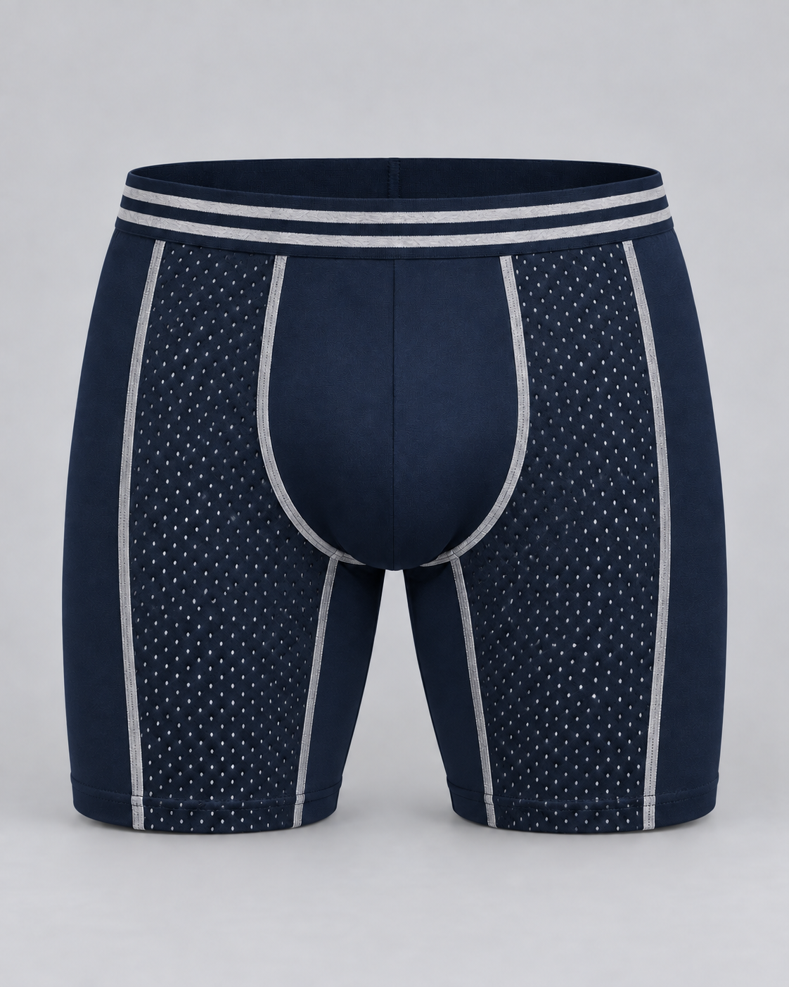 Ashby Boxer leak-proof boxer briefs in navy, front view